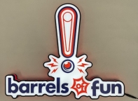Barrels of Fun Full Logo Text Pin-Sign Extra Large