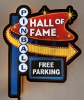 Pinball Hall Of Fame Sign Pin-Sign Extra Large