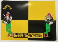 Party Zone Coin Door Decal