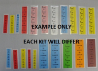 Flash Coil wrapper kit 16 Piece Kit - Adhesive backed colored masking tape