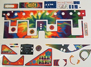 Planetary Pinball Austin Powers Decal Set - Stern 820-6284-XX