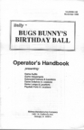 Bugs Bunny Birthday Bash Operators Handbook 16-20009-103
