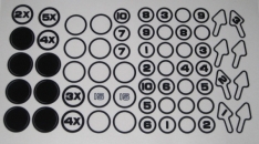 Flash Gordon Insert Decal Set (non-laminated ink up)