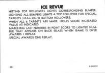 Ice Revue Instruction Card A-9402-2