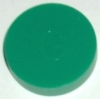 Playfield Insert - 1 Inch Round, Opaque Green, Flat Bottom (Click for NOTE)