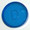Playfield Insert - 1 Inch Round, Trans Blue, Flat Bottom (Click for NOTE)