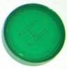 Playfield Insert - 1 Inch Round, Trans Green, Flat Bottom (Click for NOTE)