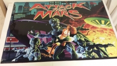 Large Wall Cling 48Wx32+H Inch! Attack From Mars Translite Image