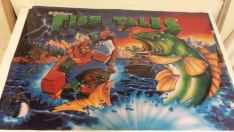 Large Wall Cling 48Wx32+H Inch! Fish Tales Translite Image