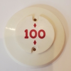 Pop Bumper Cap 100 w/ diamond - White