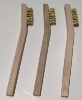 Brass Bristle Brush - Wood Handle (Set of 3)