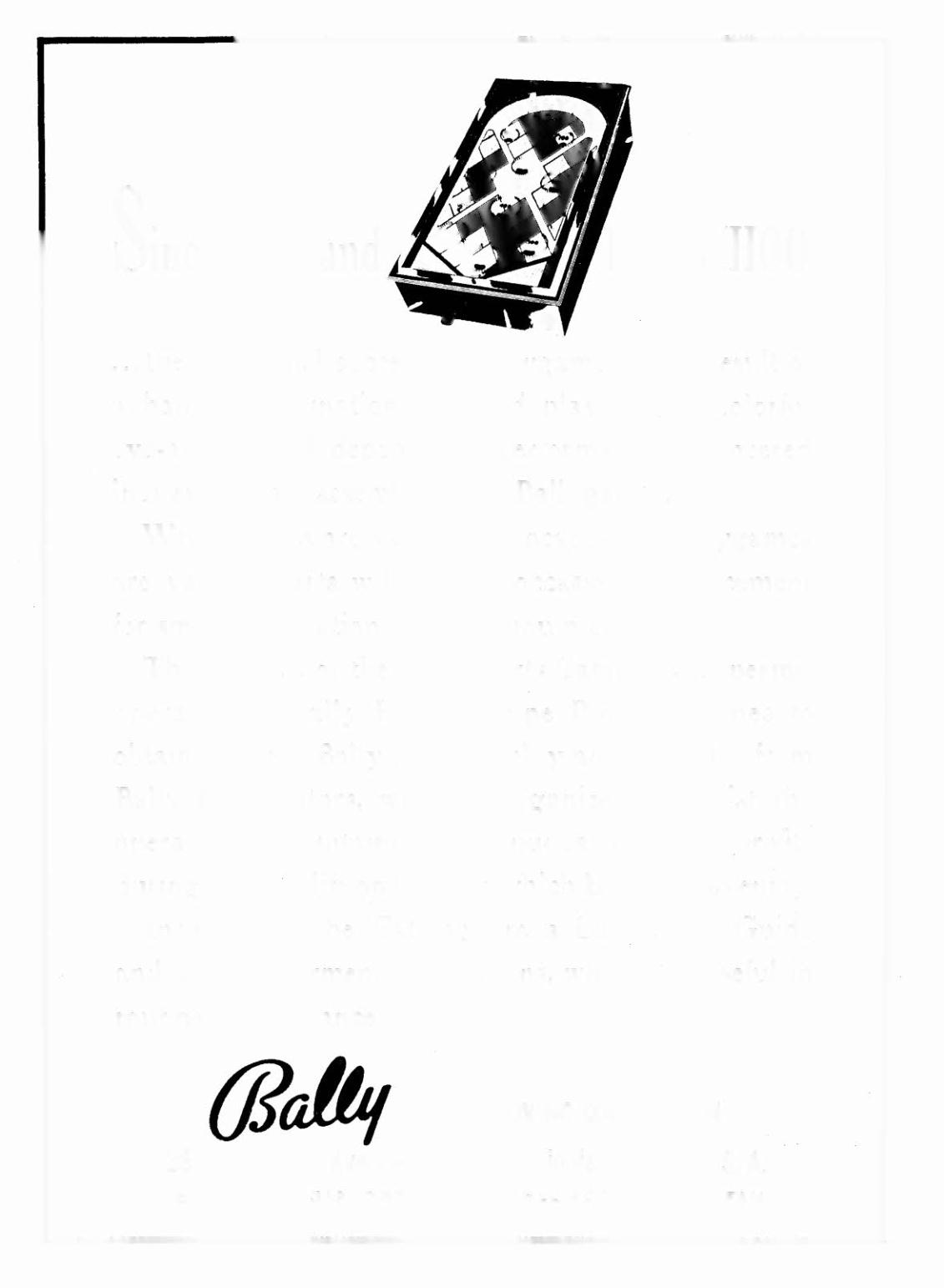 Page 3 Bally 1969 Parts Catalog